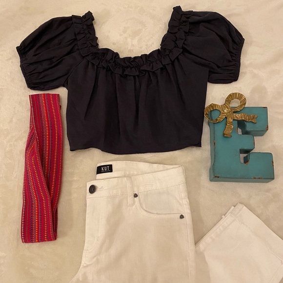 Almost Pink (boutique) Tops - 🍀5/$25🍀Almost Pink Linen Crop Top NWT!!